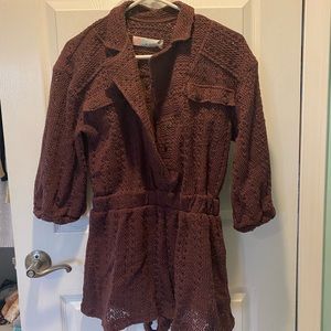 NWT Free People FP Beach Ryan Romper Size XS - Plum Jam color